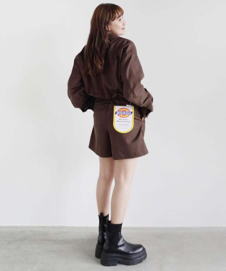 新品タグ付 M COCO DEAL/Dickies® シャツオールインワン