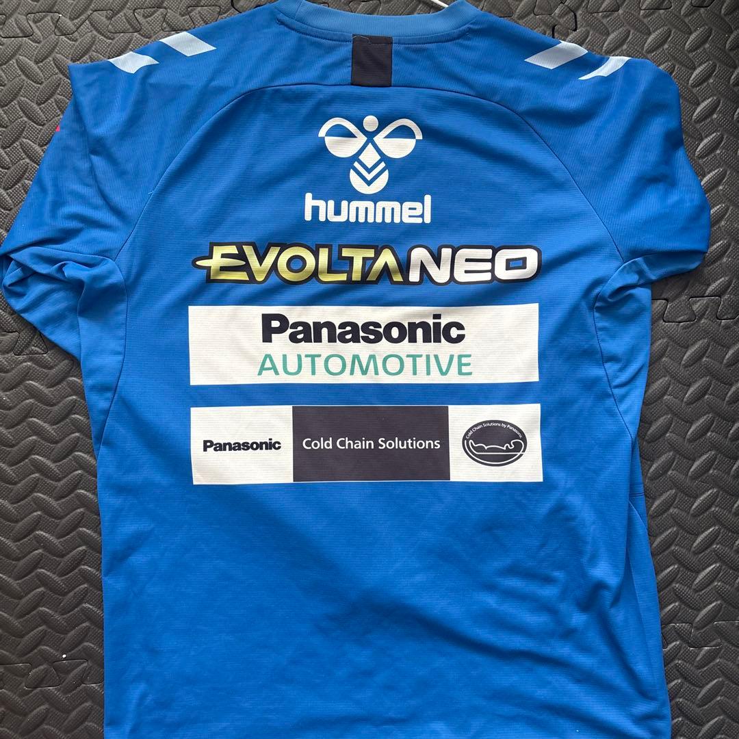 hummel 青 長袖 シャツ Lガンバ大阪トレーニングウェア