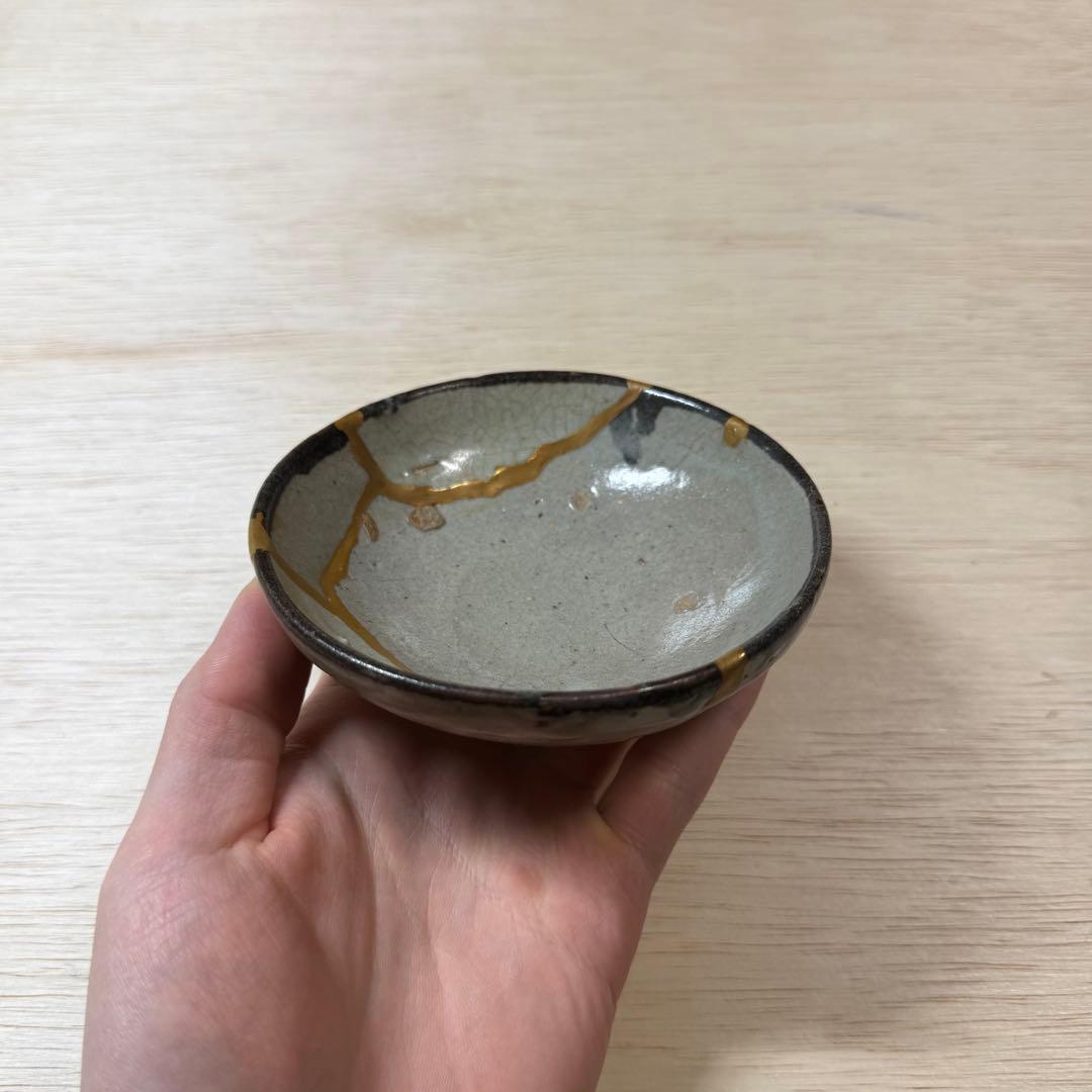 古唐津 皮鯨手 盃 山盃 桃山時代 江戸時代 陶片 初期伊万里 金継ぎ 古美術