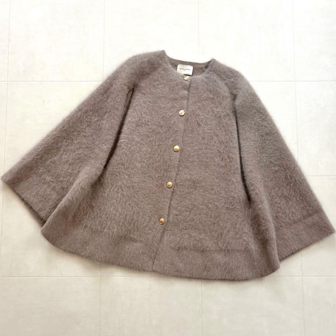 【タグ付未使用】UNITED ARROWS フォックスカシミヤケープ 24AW