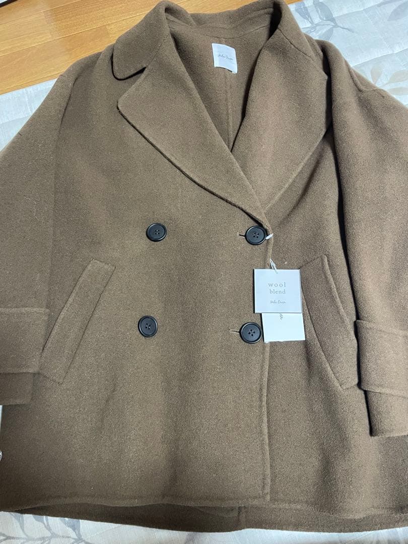 ミラオーウェン woolコクーンシルエットピーコート