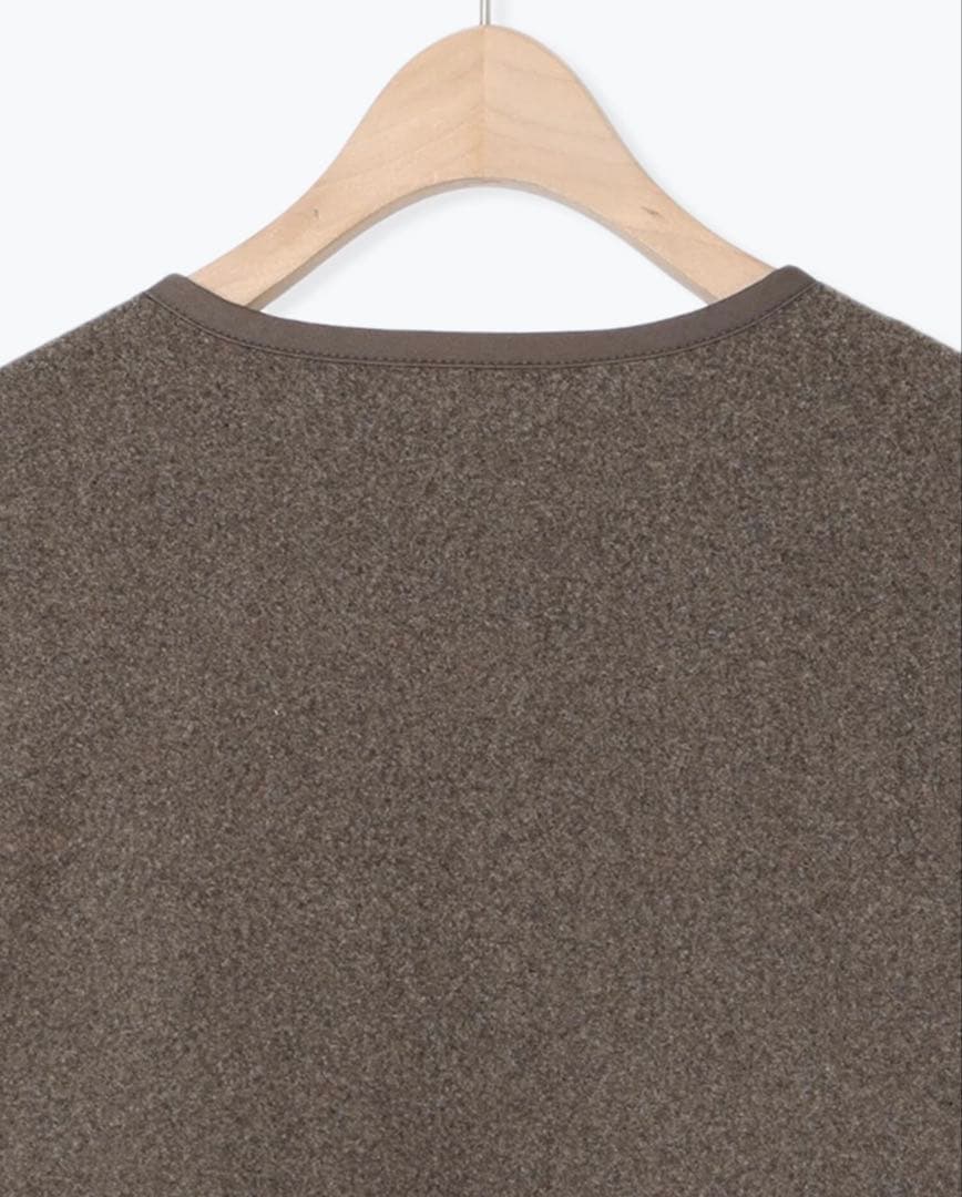 サマンサモスモスコート　メルトン切替キルティングコート　ブラウン