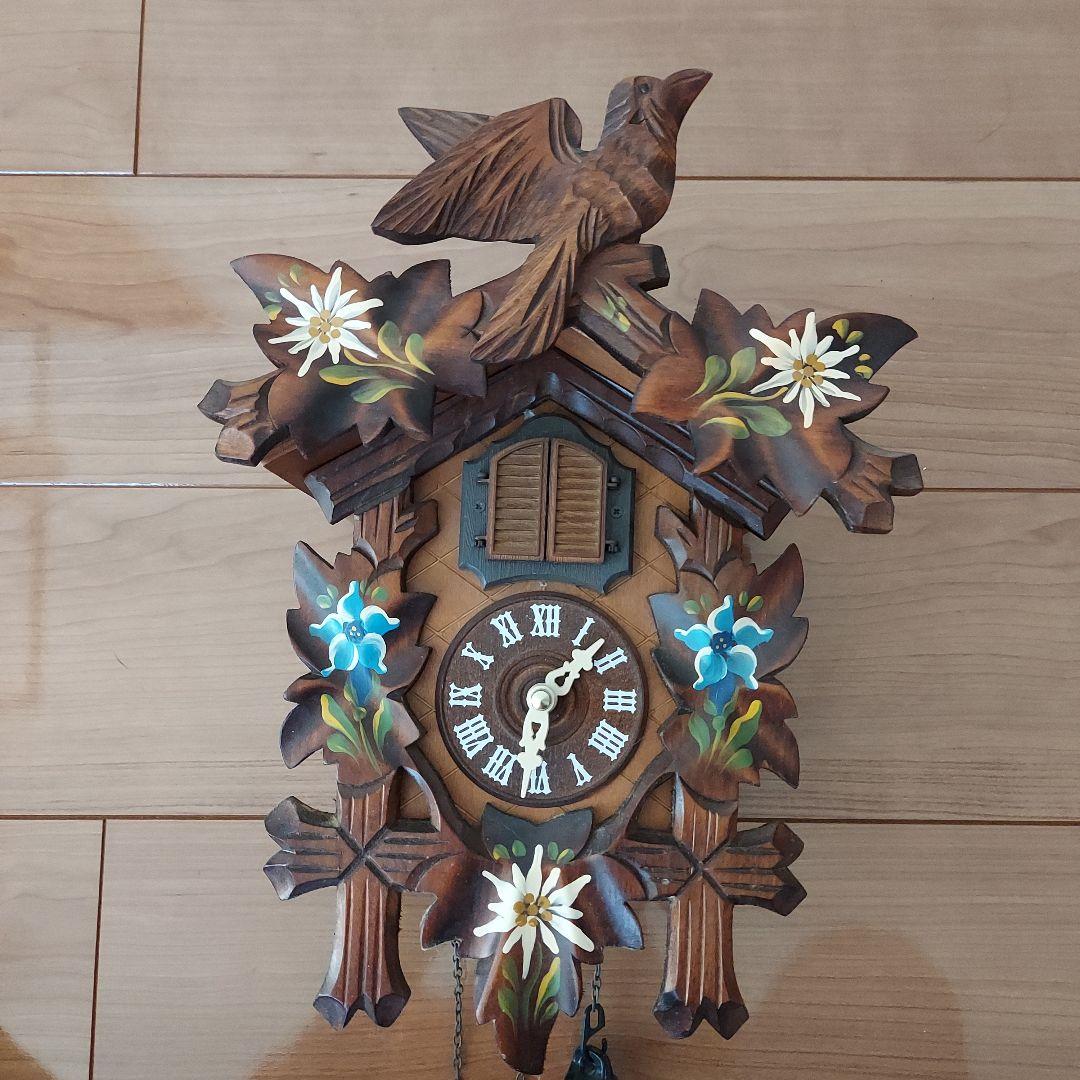 木製鳩時計　スイス製