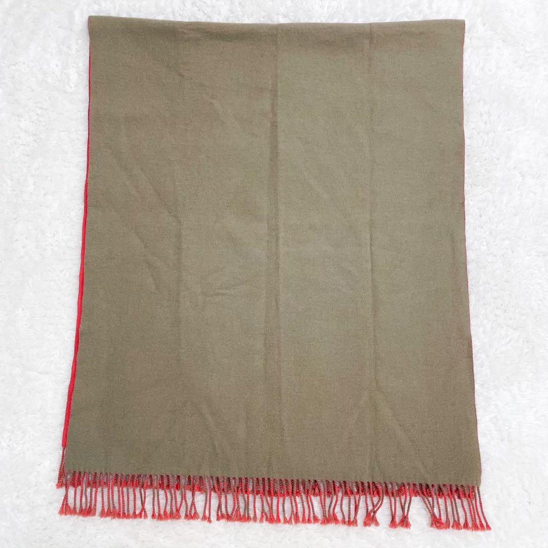 極美品 HERMES エルメス ダブルフェイス 大判ストール カシミヤマフラー