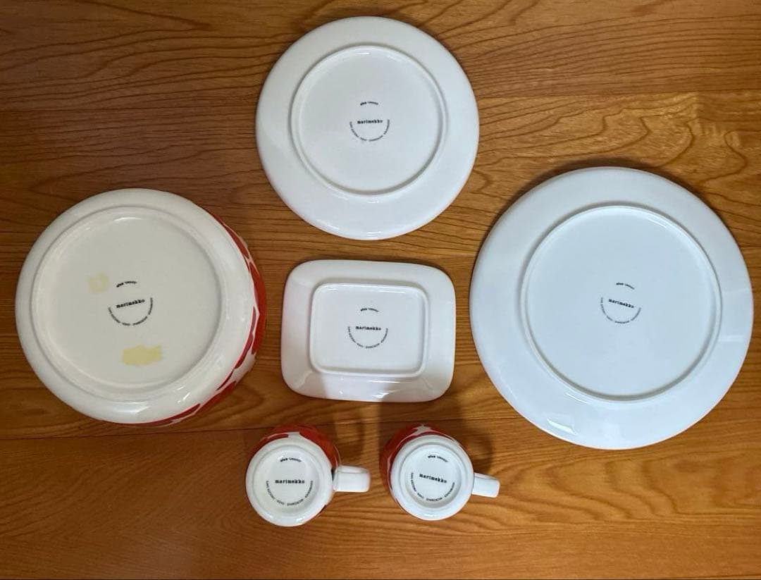 ◉マリメッコ◉Redウニッコ食器６点セット◉