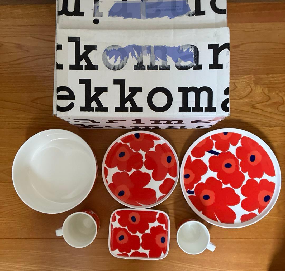 ◉マリメッコ◉Redウニッコ食器６点セット◉