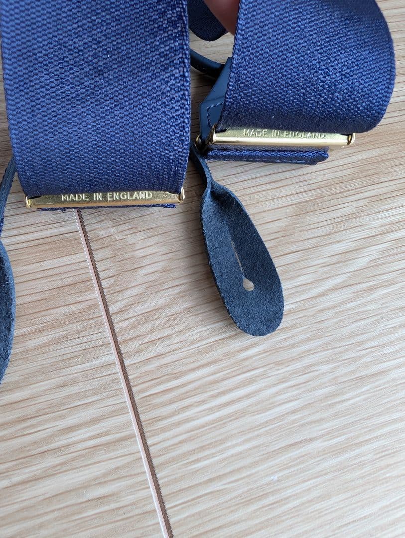 【新品未使用】dunhill ダンヒル ネイビー サスペンダー Y字型 調整可能