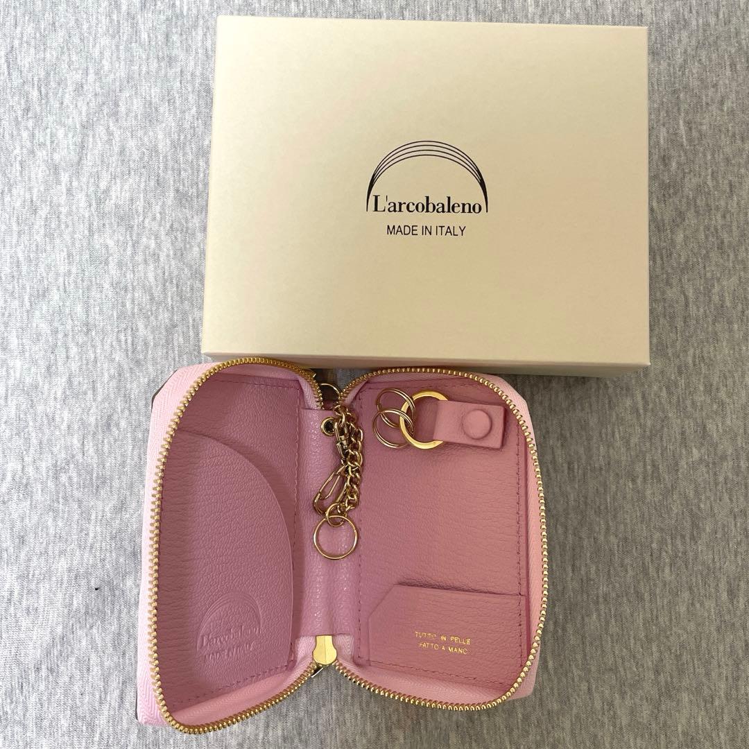 ラルコバレーノ 【翁安芸さんコラボ】スマートWキーケース PeonyPINK