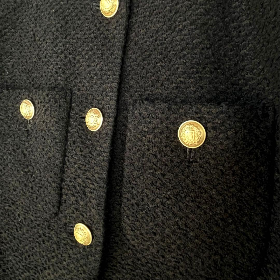 ☆未使用級☆Spick & Spanループヤーンツイードジャケット　ブラック