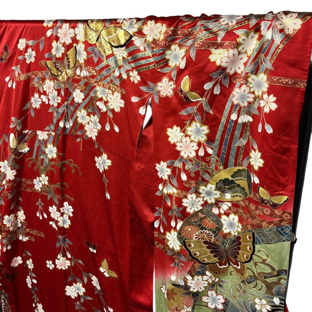 美品　未使用近い　袷　正絹　振袖　フルセット　7点