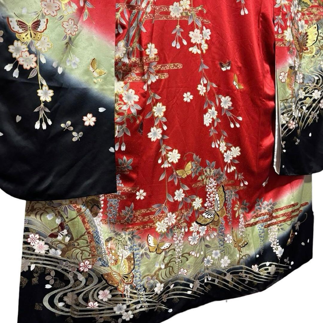 美品　未使用近い　袷　正絹　振袖　フルセット　7点
