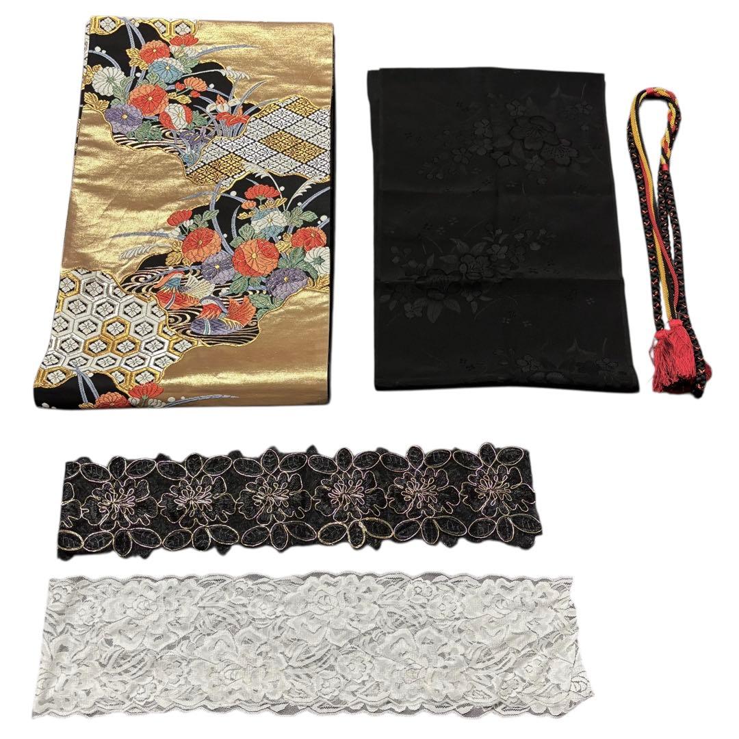 美品　未使用近い　袷　正絹　振袖　フルセット　7点