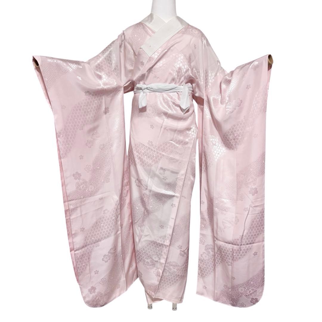 美品　未使用近い　袷　正絹　振袖　フルセット　7点