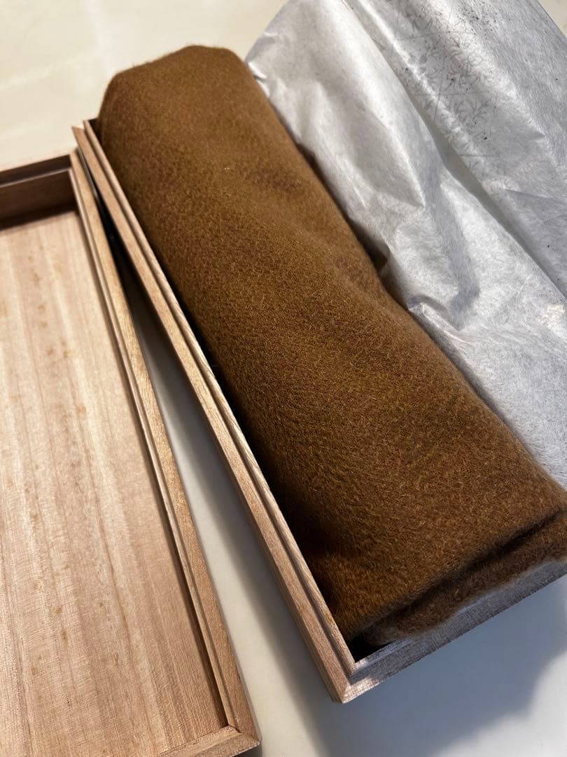 美品✨CASHYAGE. ブラウン カシミヤマフラー フリンジ付き　日本製