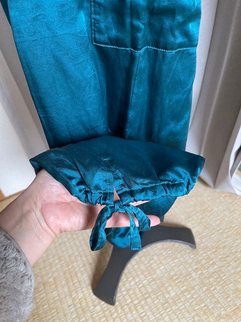 tabrikシルクカーゴパンツ サイドポケット