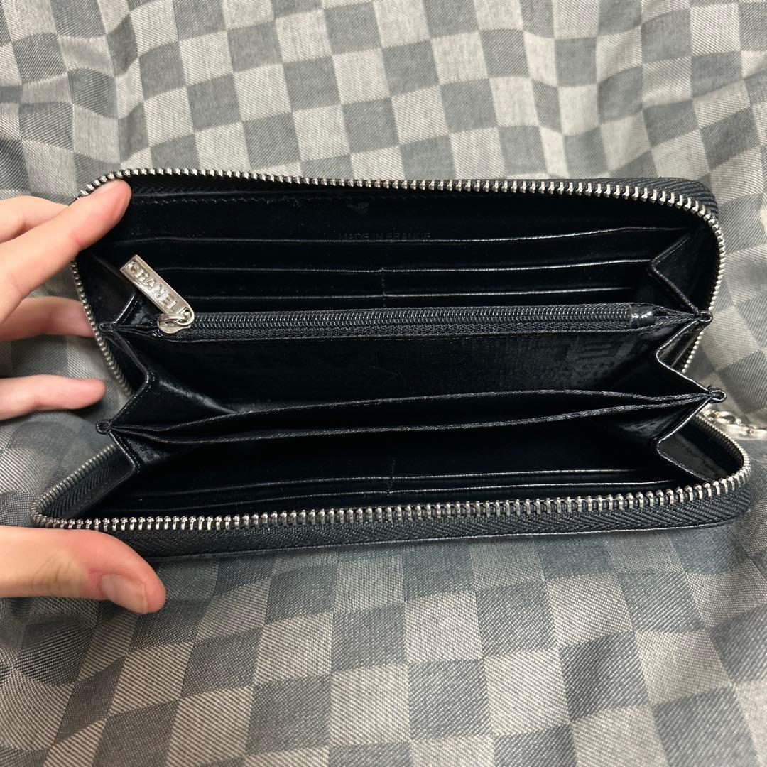 CHANEL キルティング ブラック長財布