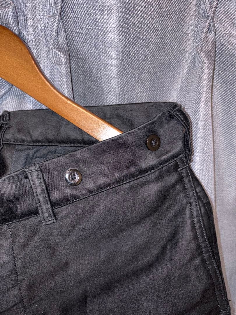【美品】OUTIL PANTALON PLASNE ブラックモールスキンパンツ