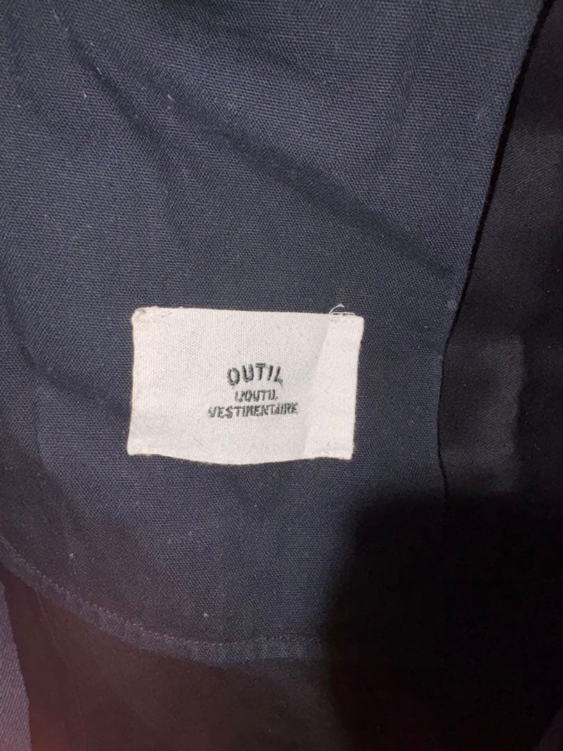 【美品】OUTIL PANTALON PLASNE ブラックモールスキンパンツ