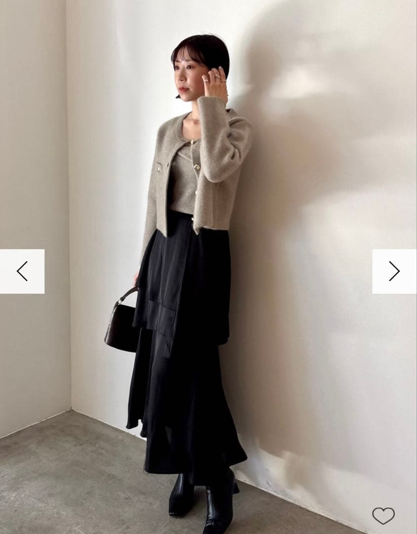 CHNラクーンニットジャケット ベージュ