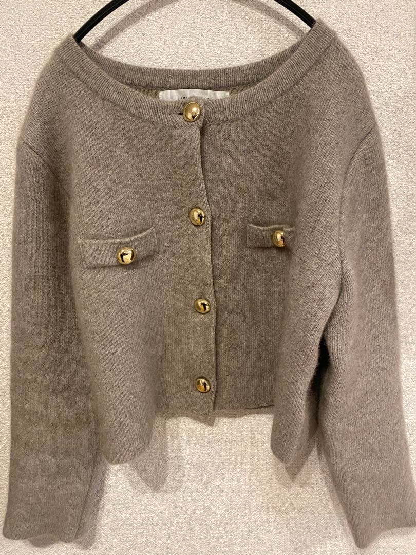 CHNラクーンニットジャケット ベージュ