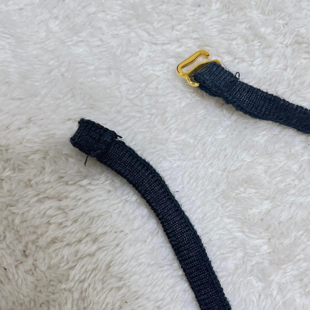 マメクロゴウチRandom Ribbed Plaid Knitted Dress