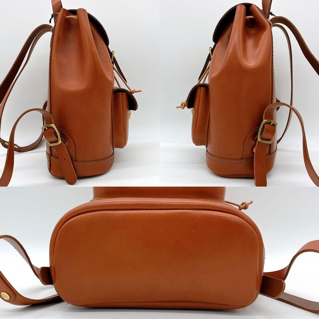 【HERZ】リュック　バックパック　レザー　ブラウン