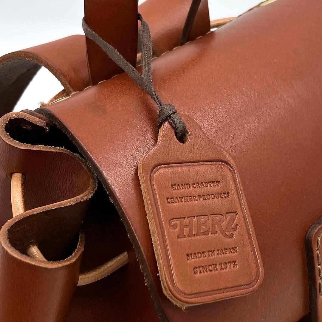 【HERZ】リュック　バックパック　レザー　ブラウン