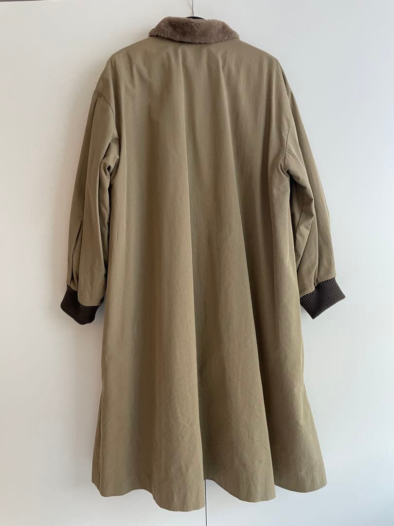 mizuiroind ミズイロインド　バックボアコート ベージュ カーキ