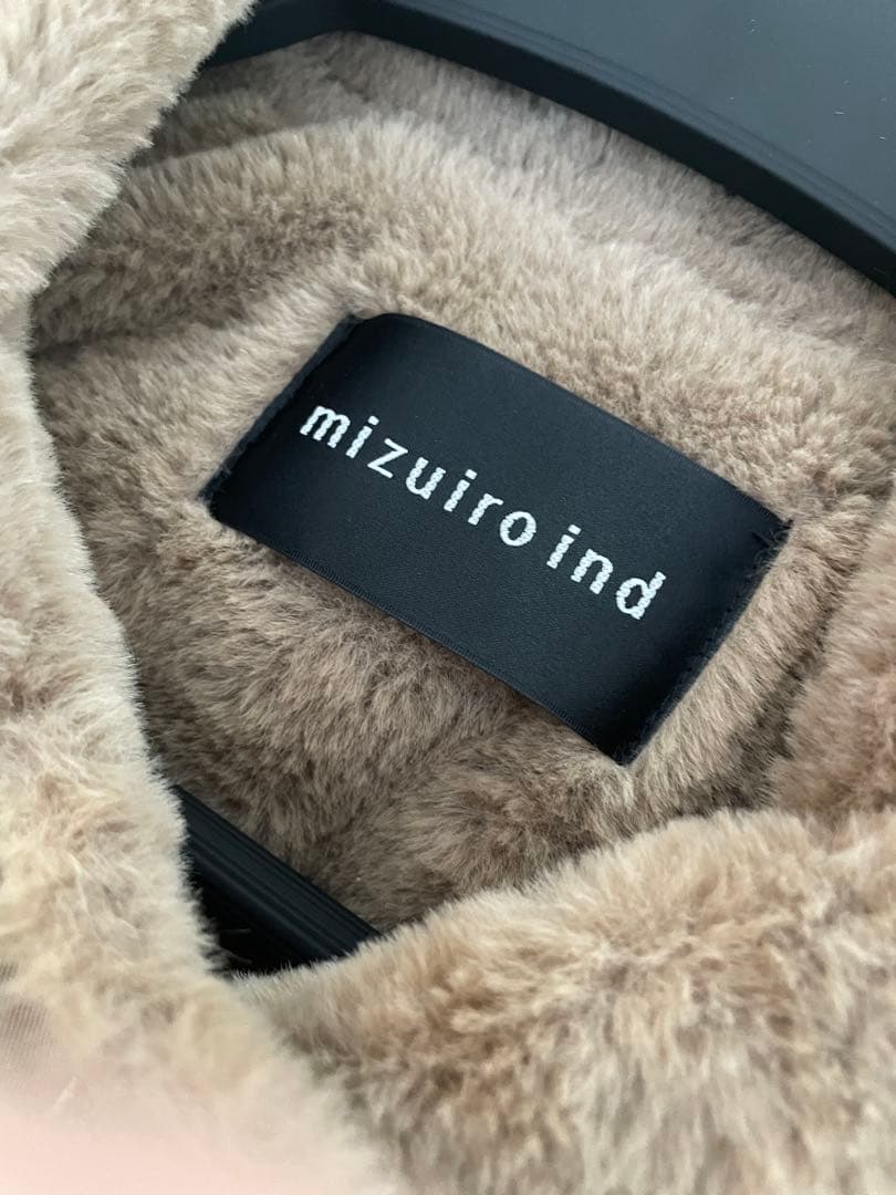 mizuiroind ミズイロインド　バックボアコート ベージュ カーキ