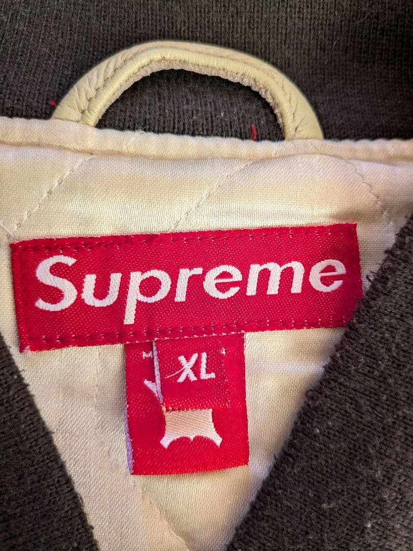 タケ​名作 07AW Supreme オールレザー スタジャン XL