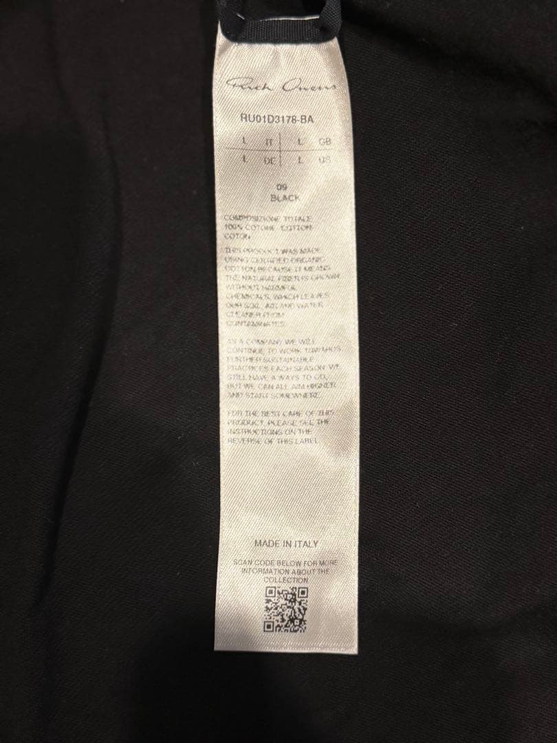 Rick Owens 黒 タンクトップ メンズ L新品 完全未着用