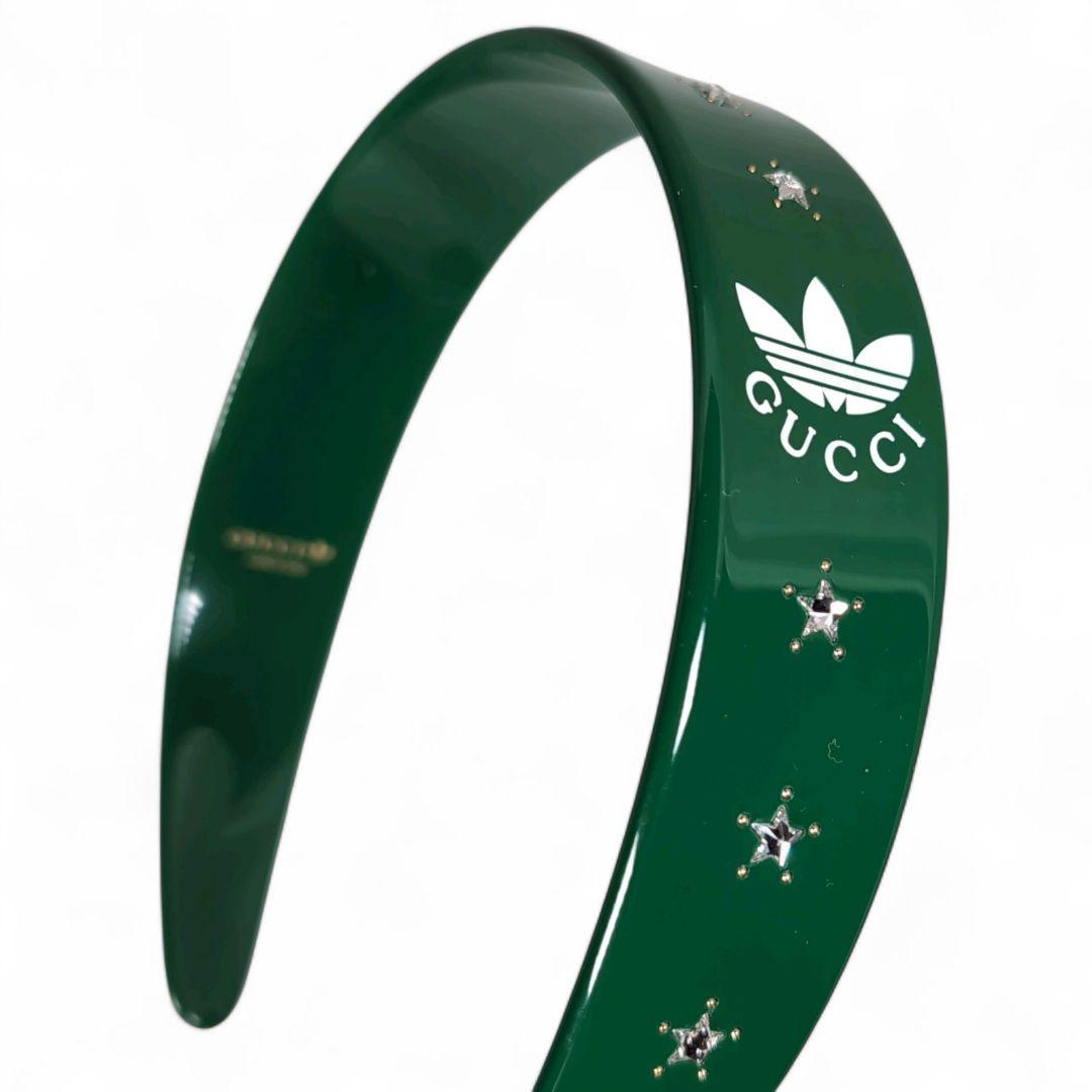 極美品☆adidas x GUCCIコラボ グリーン カチューシャ ヘッドバンド