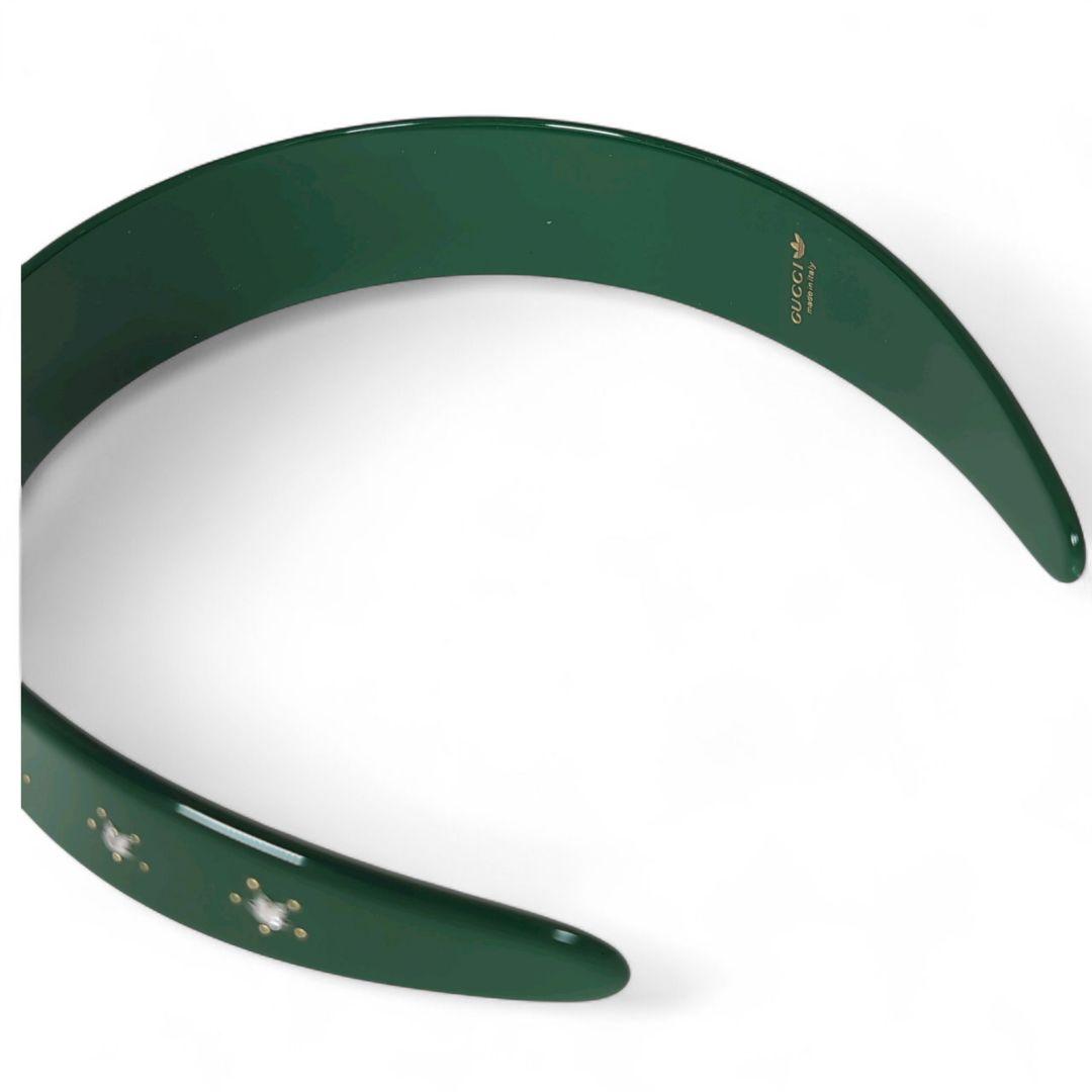 極美品☆adidas x GUCCIコラボ グリーン カチューシャ ヘッドバンド