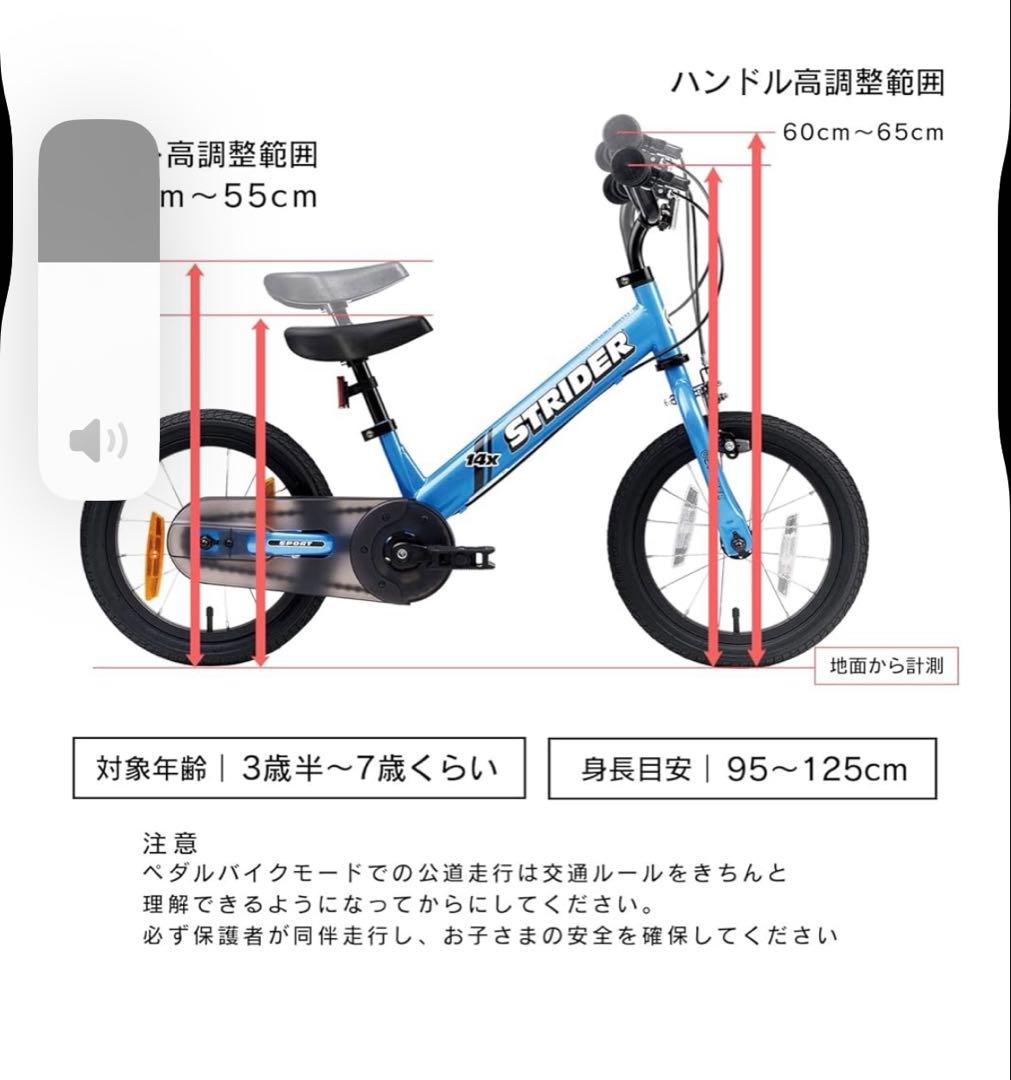 今日も晴れ！⭐︎ストライダー 14x STRIDER 本体 日本正規品　ピン