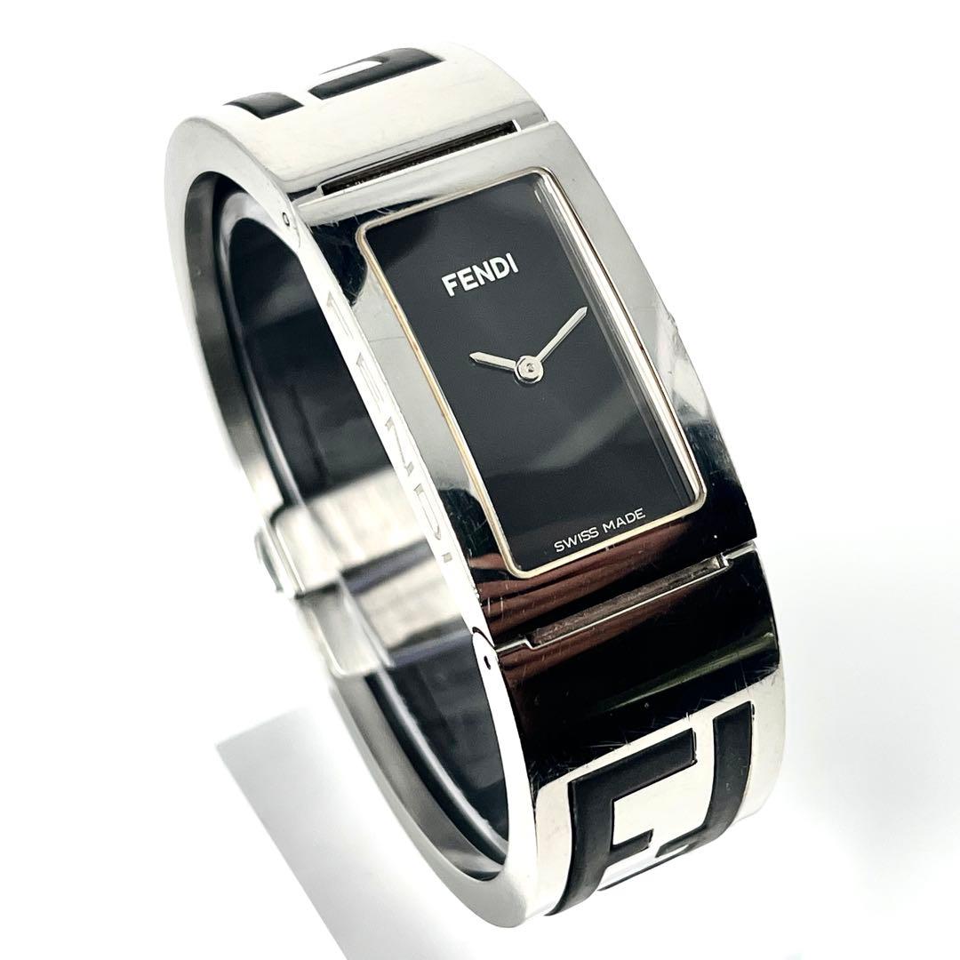 【新品電池/稼働品】フェンディ 3250L バングルウォッチ ズッカ F柄 SS