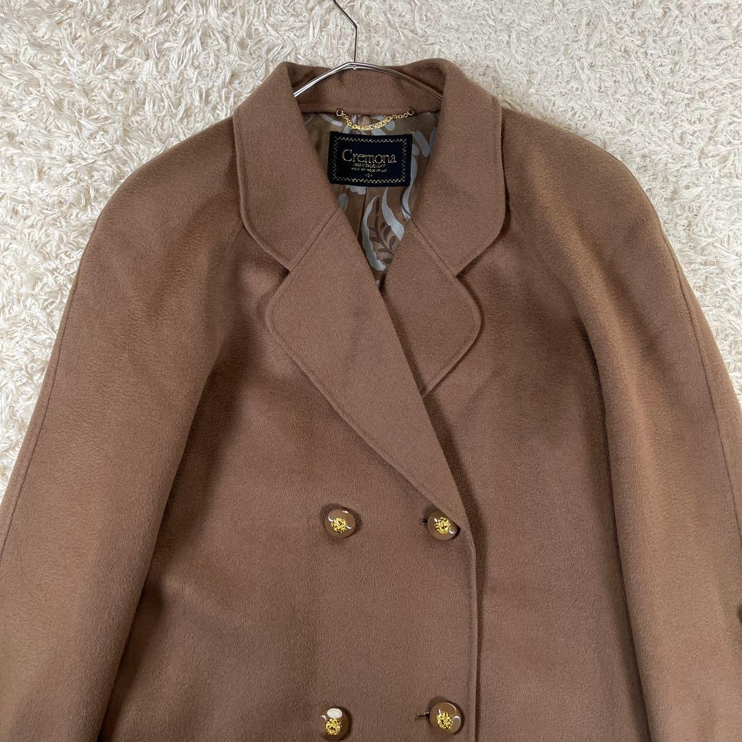 Cremona カシミヤ100% ダブル ロングコート 裏地シルク 9号 M