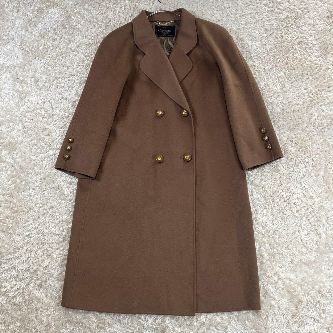Cremona カシミヤ100% ダブル ロングコート 裏地シルク 9号 M