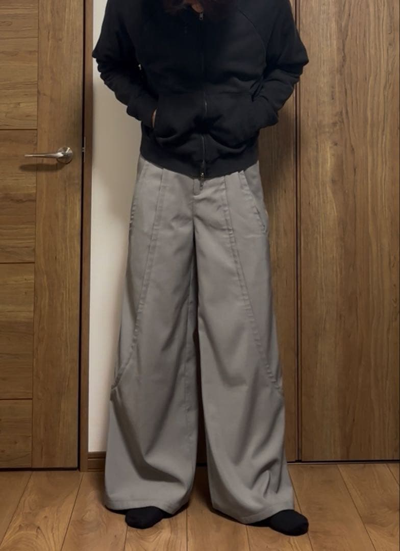パンツ GOAT ESSENCE TUCK WIDE PANTS gray size2