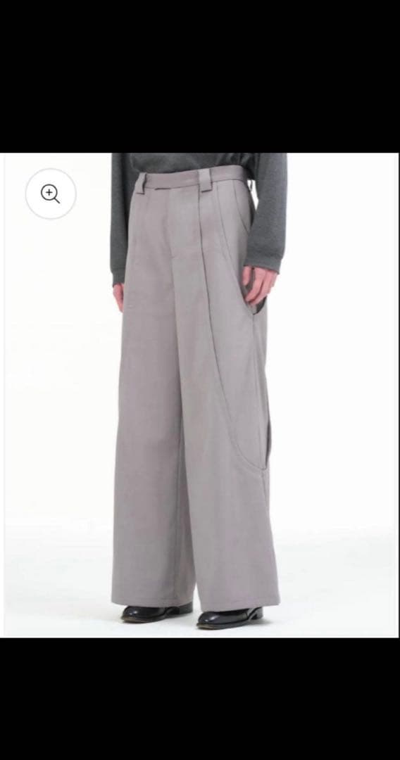 パンツ GOAT ESSENCE TUCK WIDE PANTS gray size2