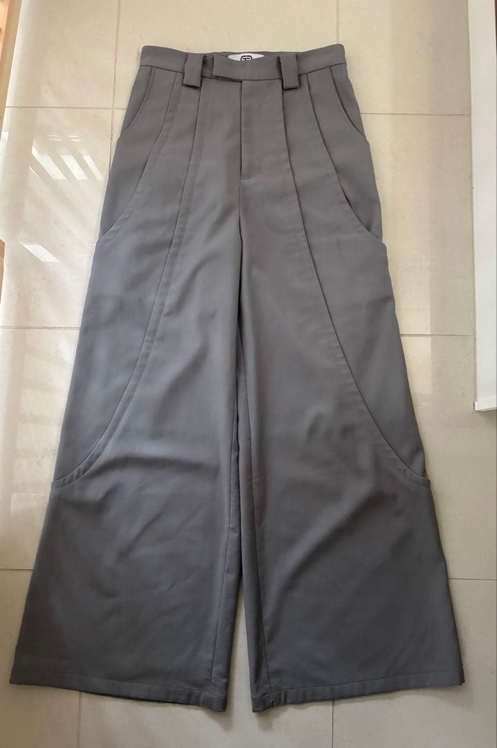 パンツ GOAT ESSENCE TUCK WIDE PANTS gray size2