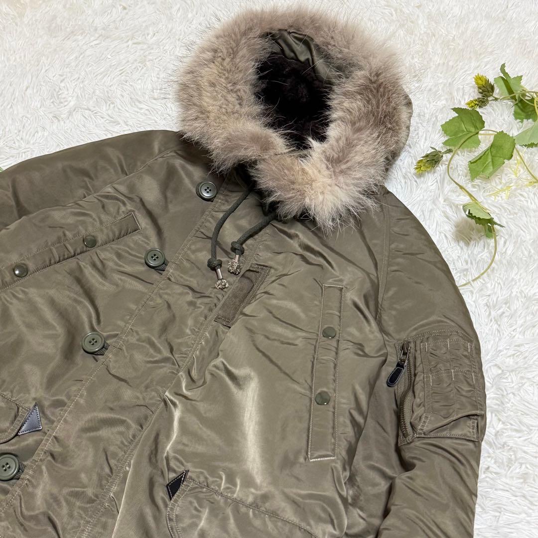 【悪無愛想】SKULL FLIGHT　N-3B　フライトジャケット　ファー