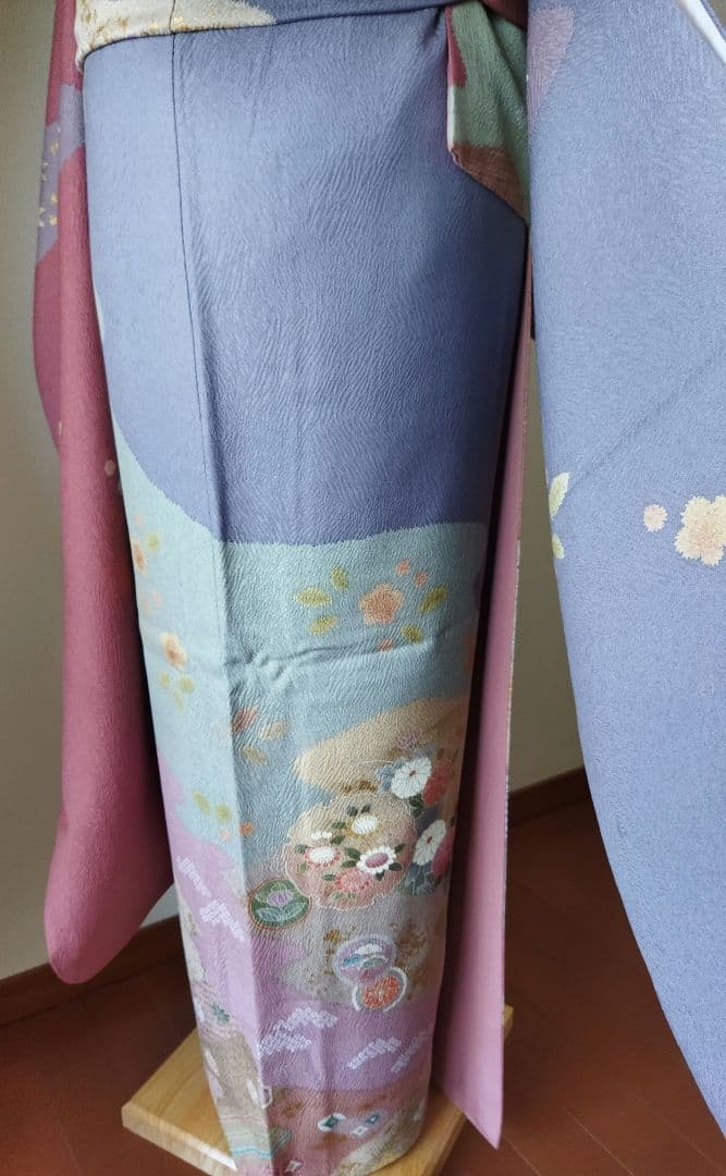 ma-ko様　401.儚く可愛い　振袖7点セット　正絹　フルセット　成人式