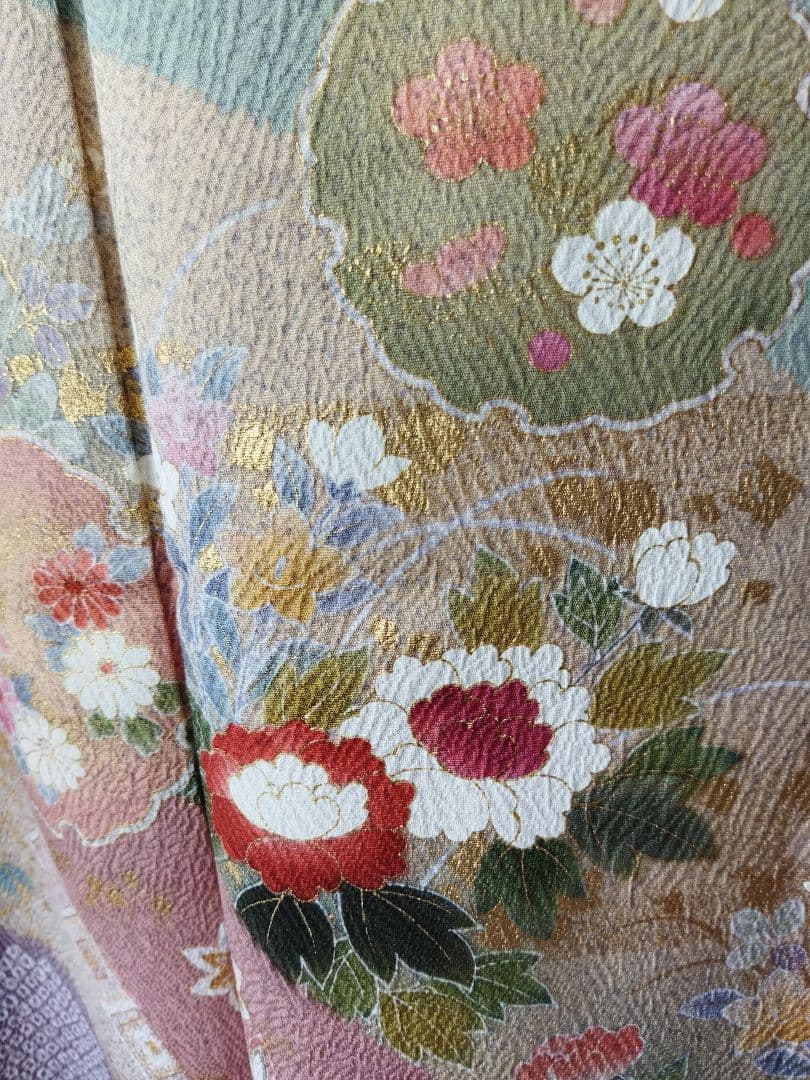 ma-ko様　401.儚く可愛い　振袖7点セット　正絹　フルセット　成人式