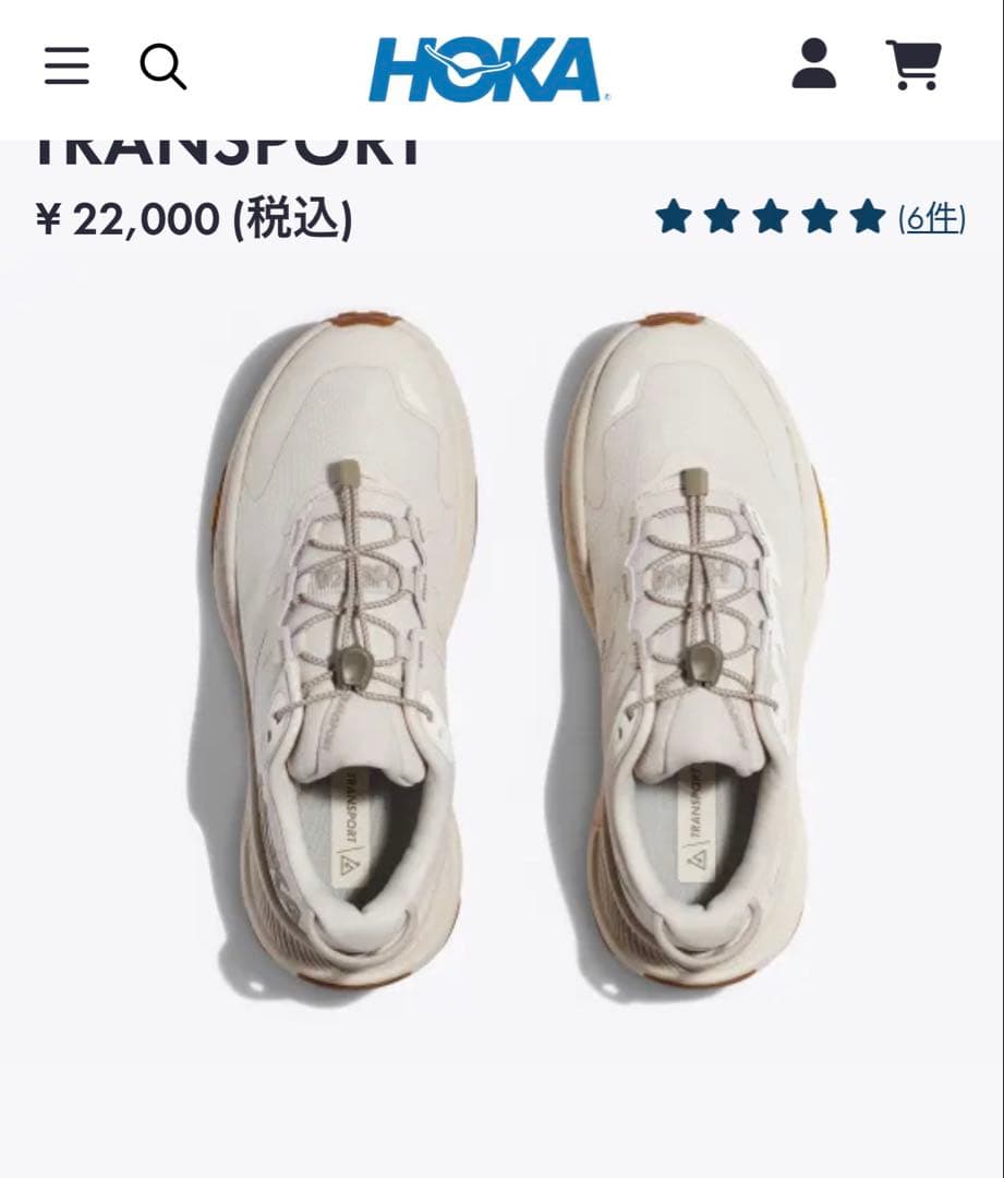 HOKA TRANSPORT スニーカー ホワイト ¥22,000