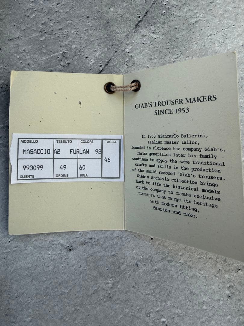 H*t様 beams別注　ジャブス/ MASACCIO サキソニー 1プリーツ4