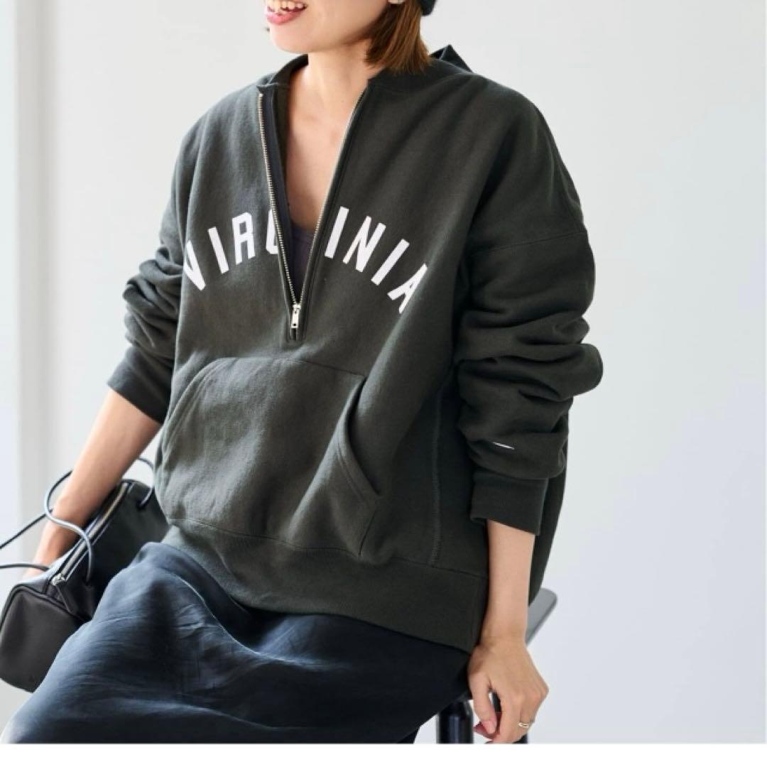 Champion/別注REVERSE WEAVE11.5OZロゴハーフジップ