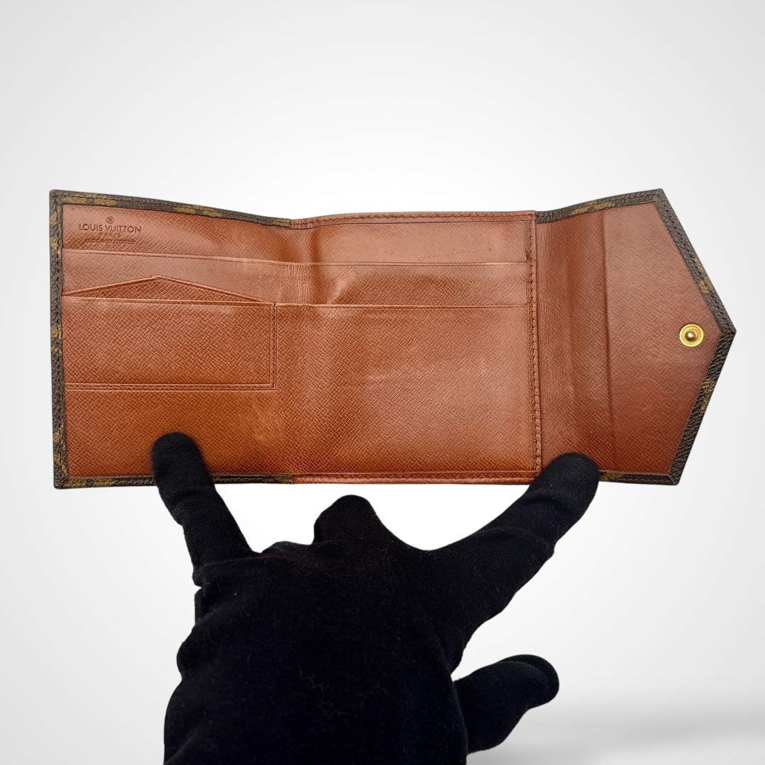 ルイヴィトン モノグラム ポルト モネ ビエ Wホック 三つ折り財布 廃盤 ④