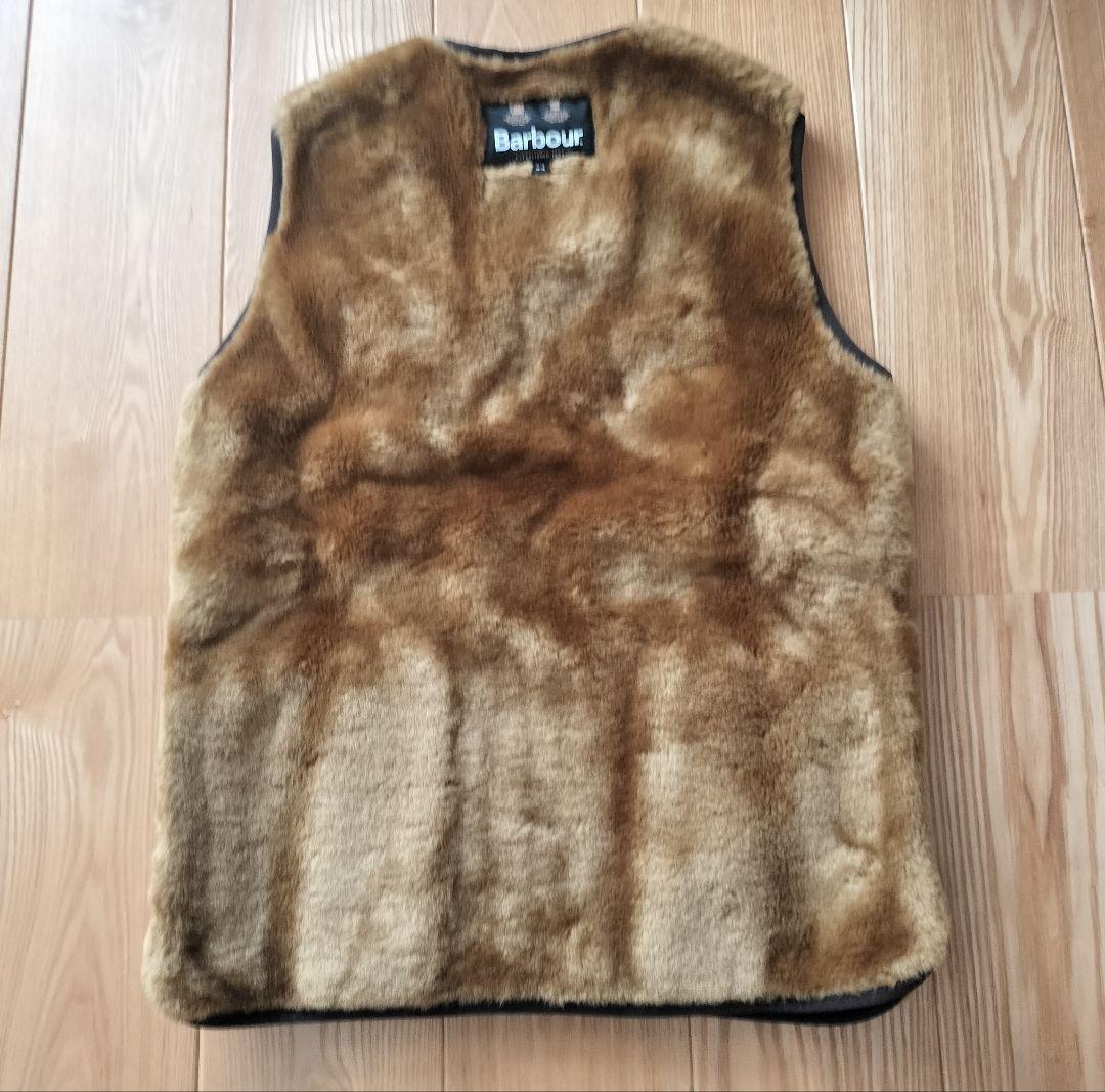 Barbour ボア ベスト ベージュ 34 ユニセックス ジレ