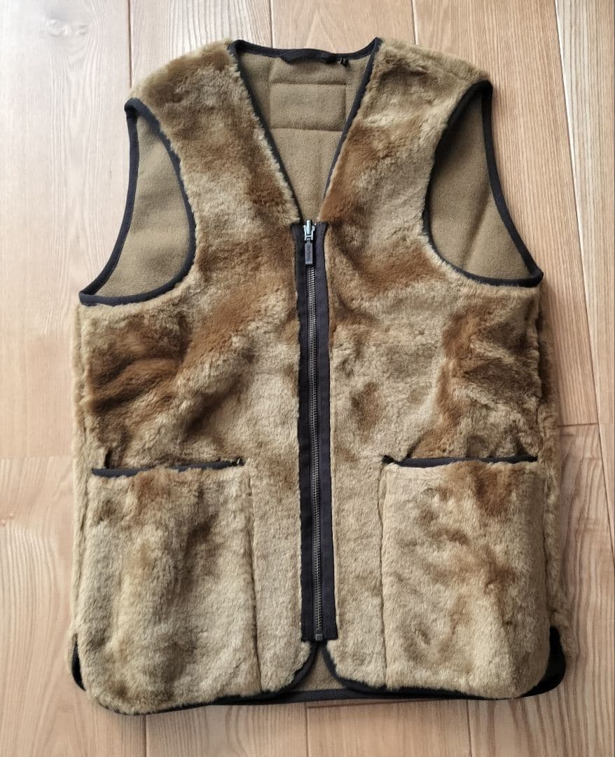 Barbour ボア ベスト ベージュ 34 ユニセックス ジレ