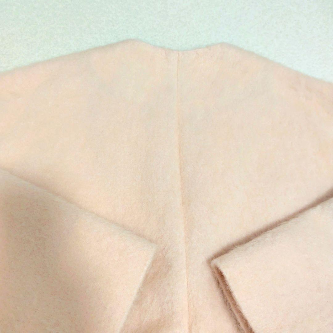 ◆新品未使用◆　yori ウールモヘア　シャギージャケット　ライトピンク